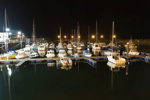 Ballycastle Harbour At Night