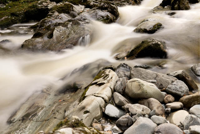 River Flowing Through Rocks
