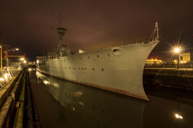 HMS Caroline side view